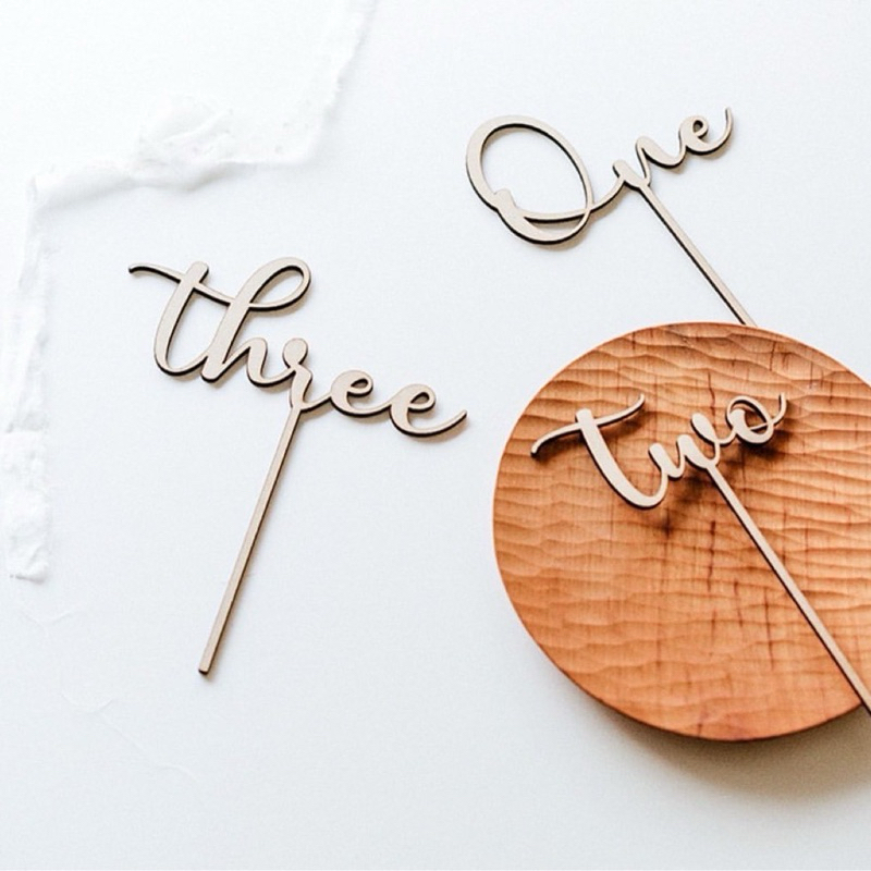 [พร้อมส่ง] ป้ายปักเค้ก ป้ายHappy birthday ป้ายปักเค้กวันเกิด สไตล์มินิมอล น่าร้ากกก - รูปที่ 7