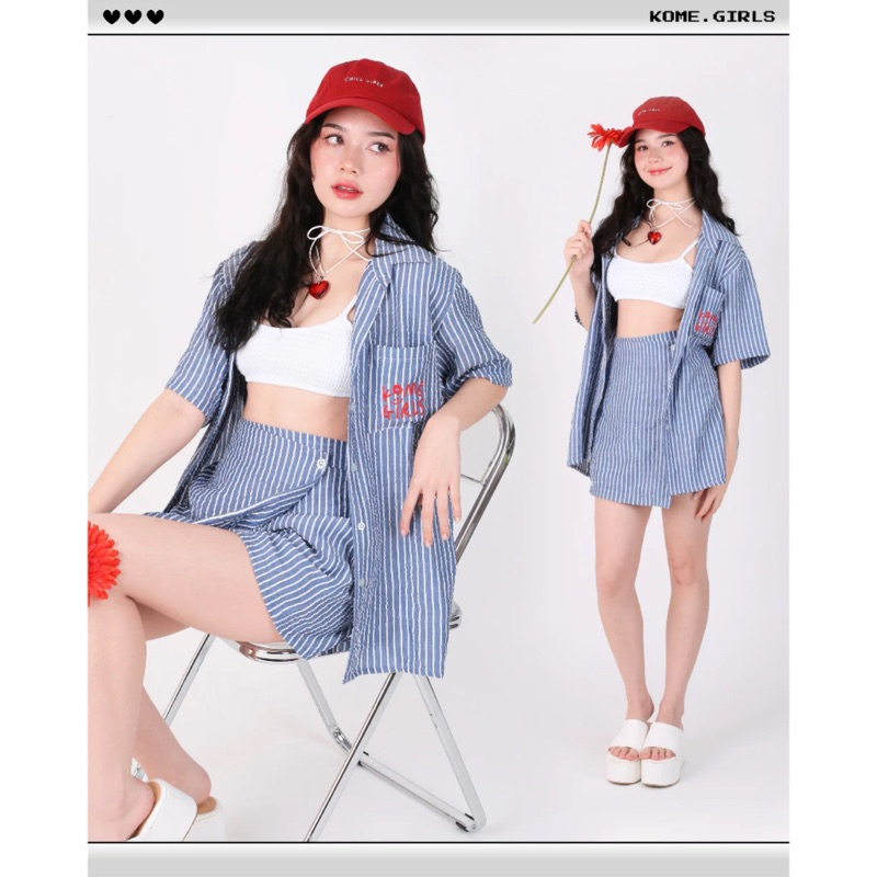 ✅เซต2ชิ้นน่ารักๆงานป้ายKome.girls เซตมินิมอ เซตเกาหลี