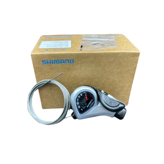มือเกียร์ Shimano Tourney รุ่น SL-TX50 สีเงิน ขนาด 6 Speed / 7 Speed เสือภูเขา รถพับ
