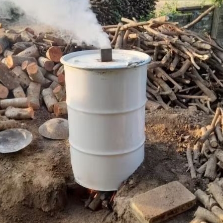 ถังเผาถ่าน เตาเผาถ่าน มีวิธีการใช้งาน ขนาด 200 ลิตร