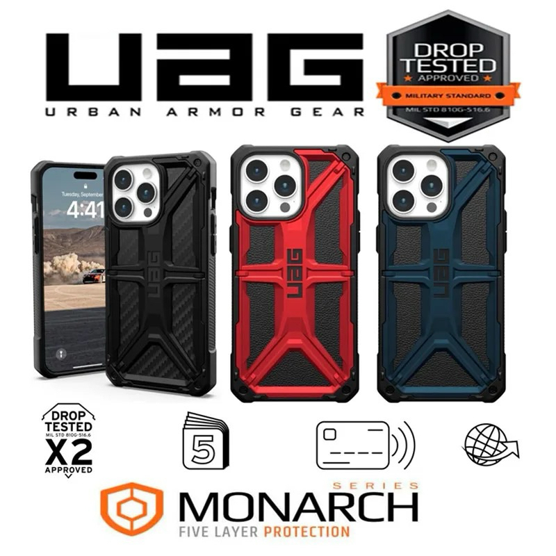 UAG เคส สำหรับ iPhone 15 Pro Max 14 Pro 14 Pro Max ยี่ห้อ UAG Monarch Material Protective Case งานคุ