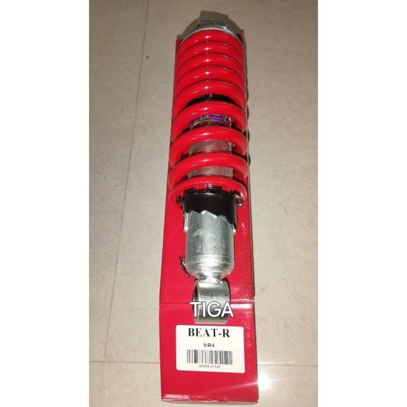 โช็คอัพหลังBEAT110-LS125ทรงเดิมติดรถสปริงแดงยาว265มิล