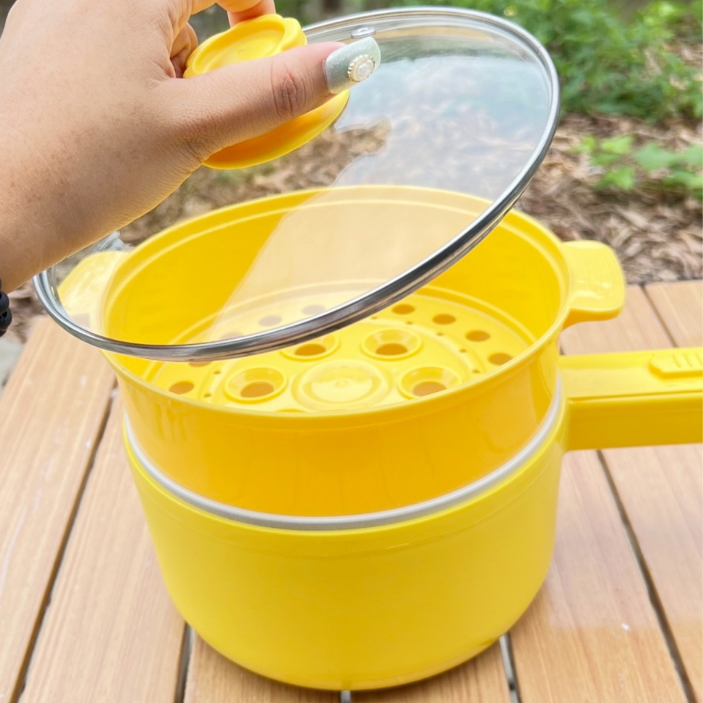 หม้อไฟฟ้า Lucky Green หม้อไฟฟ้า 2L หม้อไฟฟ้าเอกประสงค์ ขนาดพกพาสะดวก