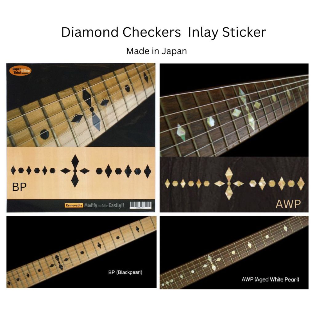 Diamond Checkers Inlay Sticker for Guitar