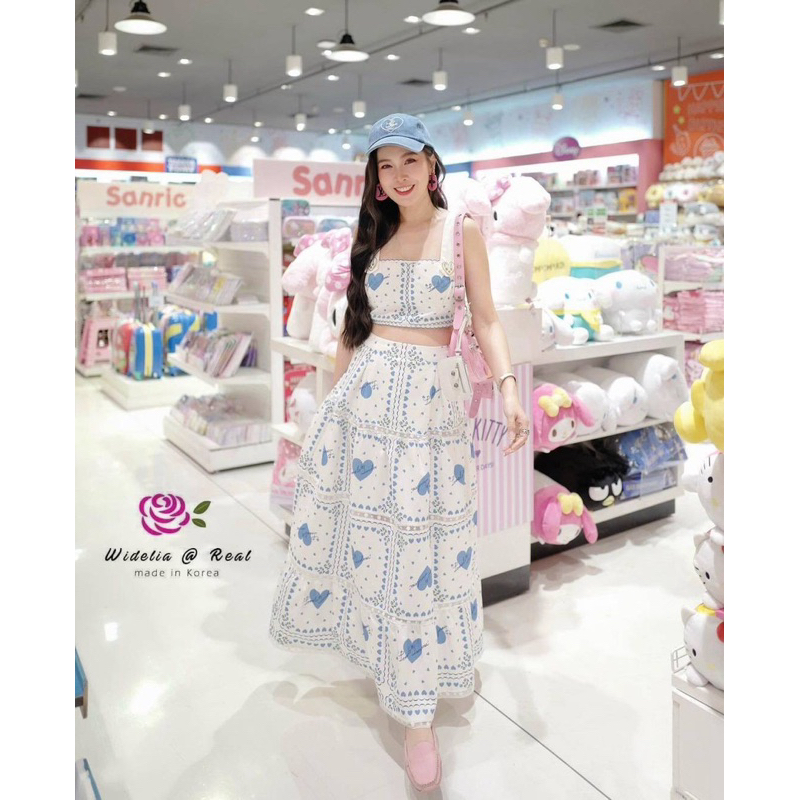 พร้อมส่ง•ชุดเซตกระโปรงยาวWD017