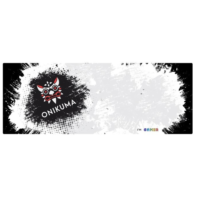 MOUSE PAD ONILUMA GAMING SPEED WHITE-BLACK
