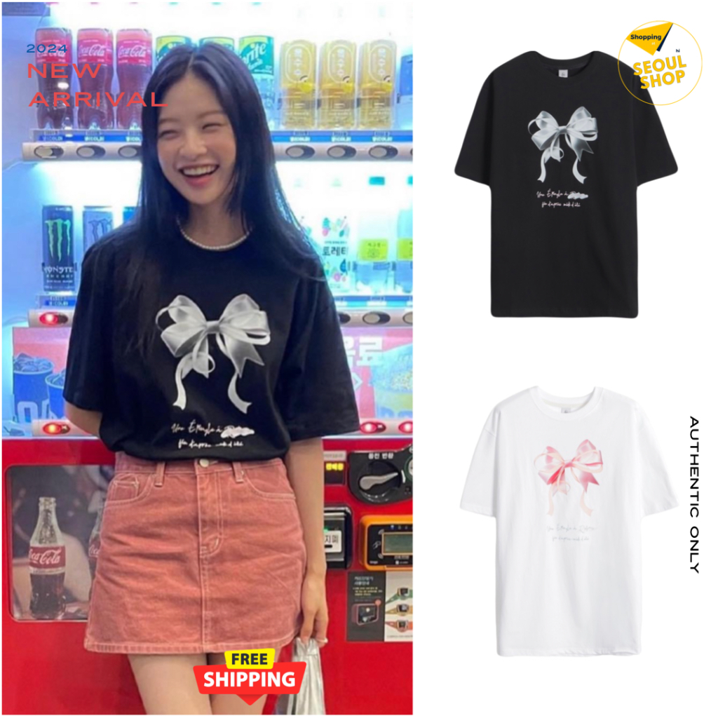 พร้อมส่ง RONRON แท้💯 DOUBLE RIBBON T SHIRT