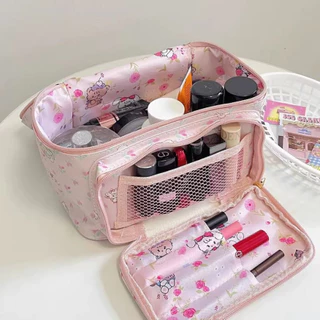 กระเป๋าเครื่องสำอาง EAZY Mikko สีชมพูพาสเทล ลายการ์ตูนเกาหลี จุเยอะ กระเป๋าพกพา รุ่นใหม่ 2026