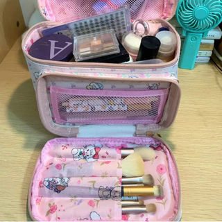 กระเป๋าเครื่องสำอาง EAZY Mikko สีชมพูพาสเทล ลายการ์ตูนเกาหลี จุเยอะ กระเป๋าพกพา รุ่นใหม่ 2026