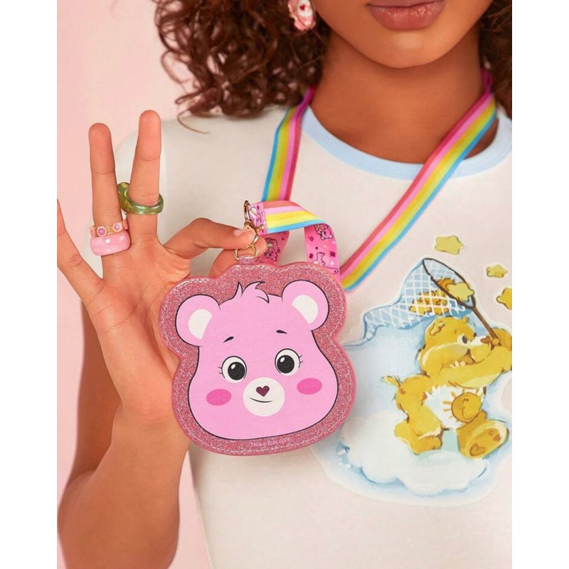 (พร้อมส่ง) ที่ใส่บัตรพร้อมสายคล้องคอ Carebears ของแท้💯 แคร์แบร์ ป้ายห้อยบัตรพนักงาน/บัตรนักเรียน