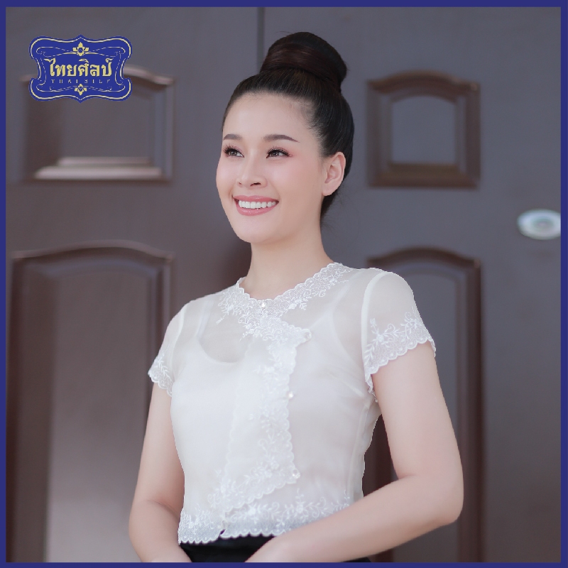 เสื้อไหมแก้วทรงไต(ไทใหญ่) แขนสั้น