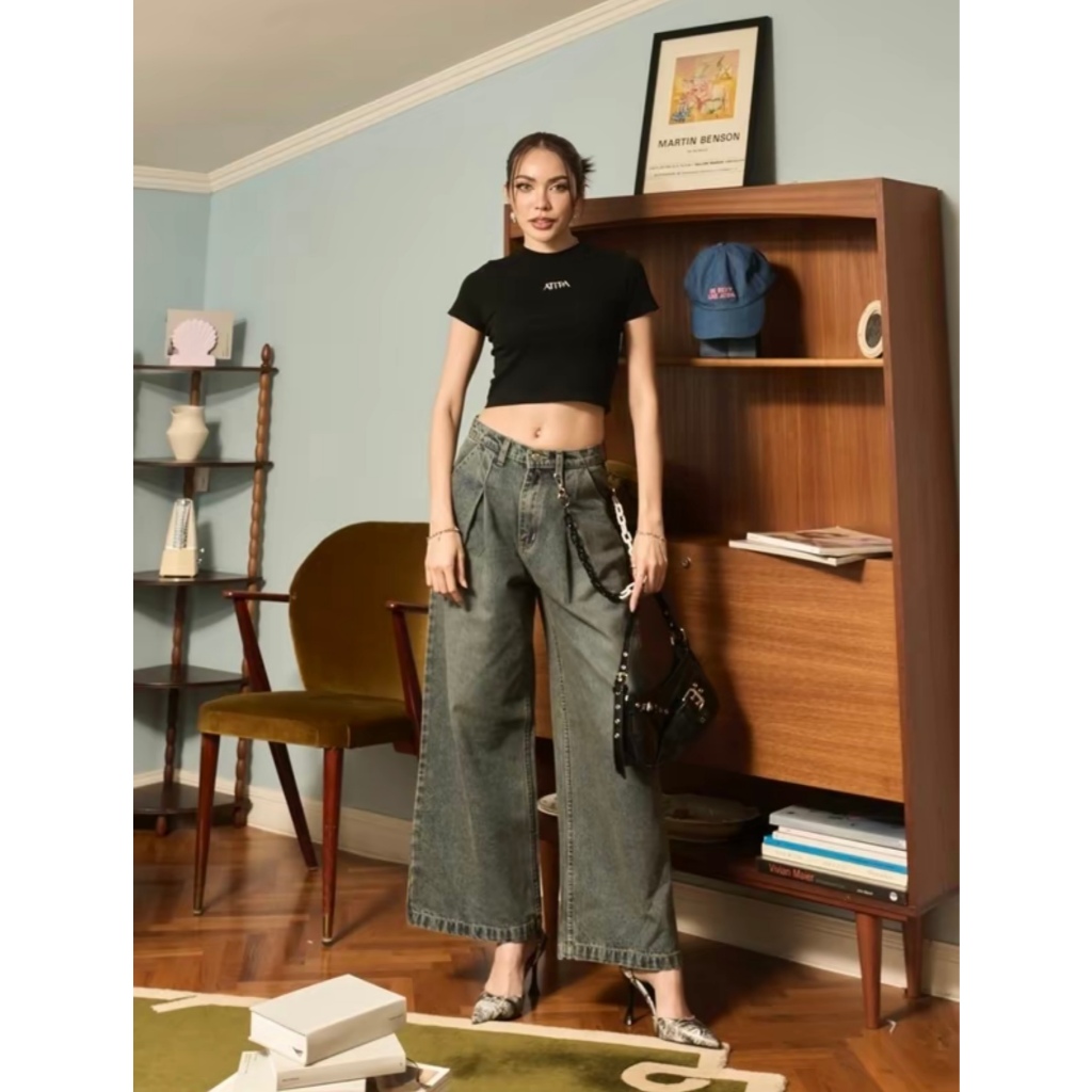 Atipashop - BAGGIE JEANS กางเกงยีนย์ ขายาว ทรง Baggie