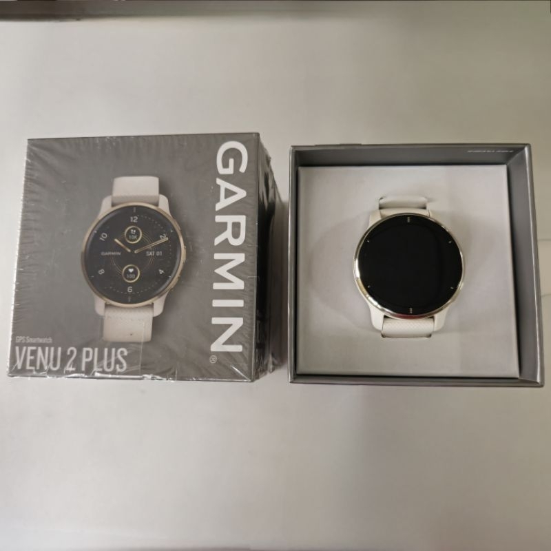 *มือสอง*แต่ใหม่ใช้1เดือน*เบิกห้างปี2024*ไม่มีประกัน* Garmin : Venu2 Plus สีขาว Ivory Gold 43mm มีเลอ