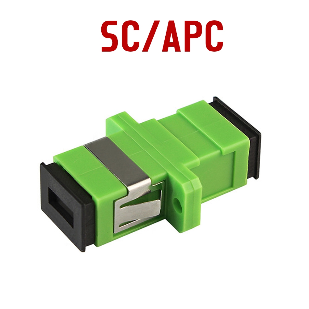 ตัวต่อกลาง SC APC หัวต่อสายไฟเบอร์ SC/APC to SC/APC สีเขียว Fiber Optic Connector Adapter