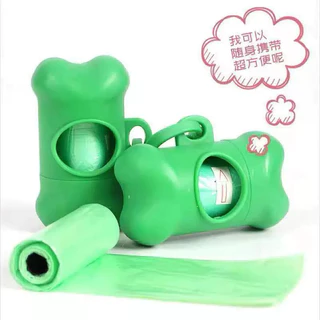 👍กล่องเก็บถุงขยะเก็บอึ แบบพกพา แบบกระดูก มm ราคาถูก มาก สะดวกสุดๆ Poop Trash Bag Holder Dispenser Carrier