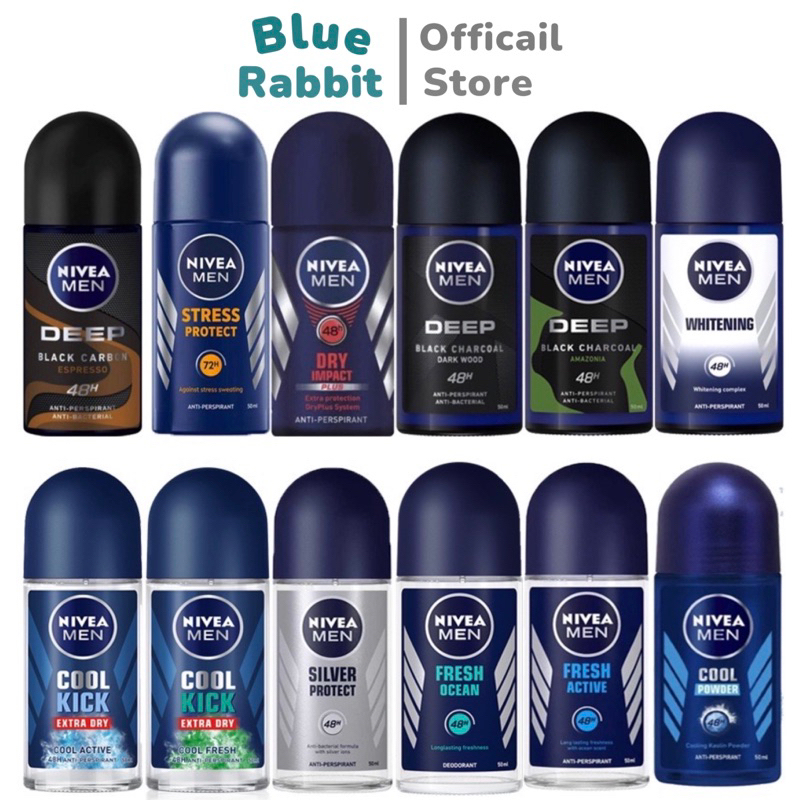 [50ml.] Nivea นีเวีย เมน โรลออน 50 มล. NIVEA MEN ROLL ON 50 ml. โรลออนผู้ชาย นีเวีย เมน โรลออนสำหรับ