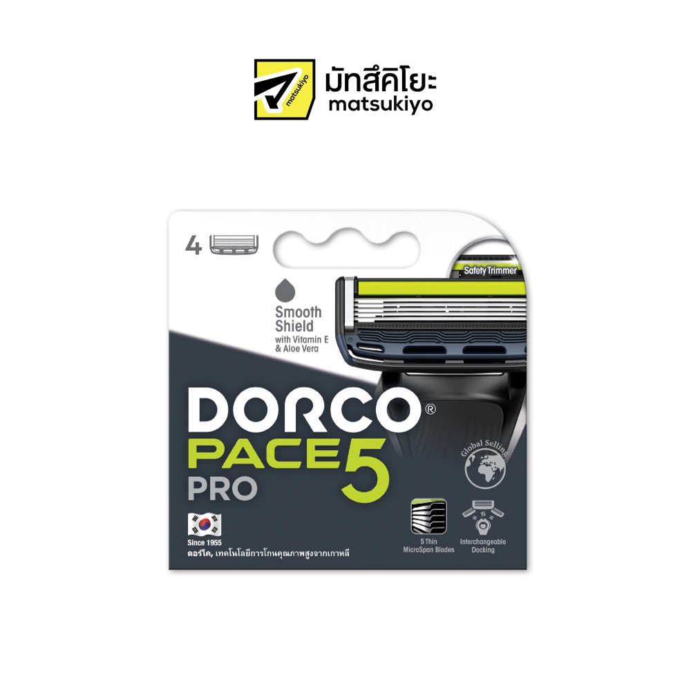Dorco Pace 5 Pro RF Blades 4 pcs. ดอร์โคใบมีดโกนรีฟิลเพซ 5 โปร