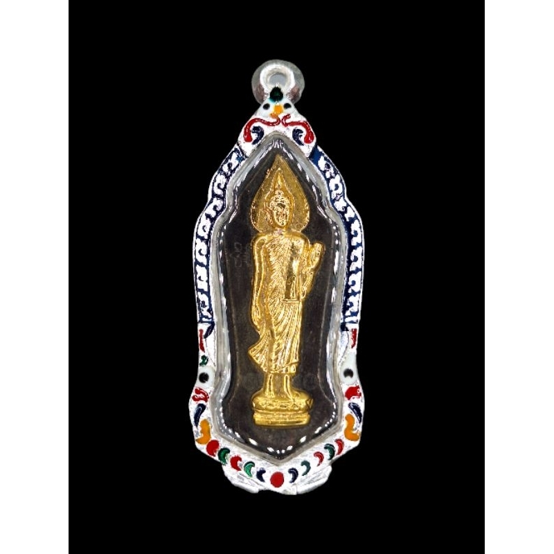 พระฉลอง 25 พุทธศตวรรษ ใส่กรอบเงิน พระพร้อมห่วงและกล่องพลาสติกเดิม