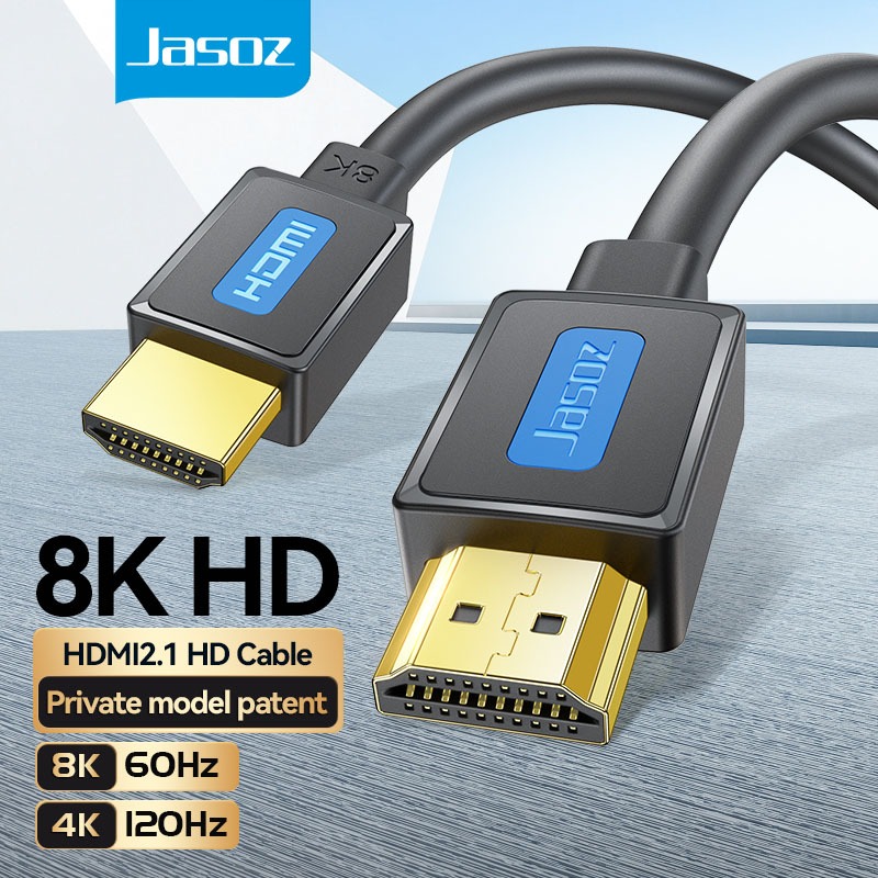 Jasoz สายเคเบิล HDMI 8K Cable 60Hz 240Hz HDMI 2.1 ความเร็วสูง 48Gbps Dynamic HDR PS4 HDTV