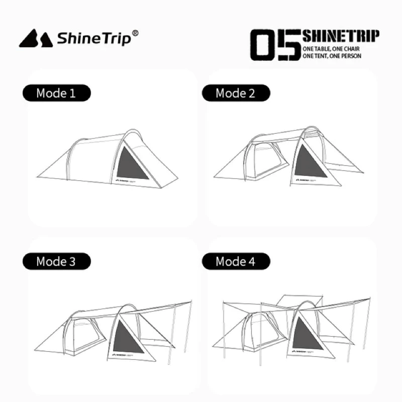 ShineTrip Tunnel Tent A491 เต็นท์อุโมงค์ผ้า Oxford 150D thumbnail 9