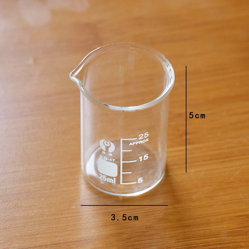 บีกเกอร์แก้ว (Beaker Glass) ขนาด 25ml 50ml 100ml 150ml 200ml 250ml พร้อมส่งในไทย