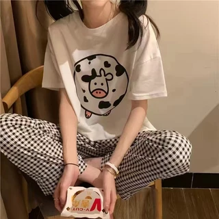ชุดนอนแขนสั้นขายาว ชุดนอนขายาว ชุดนอนแขนสั้น ชุดนอนการ์ตูน ฟรีไซส์ งานใส่สบาย BE
