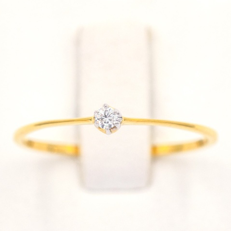Happy Jewelry เม็ดเดี่ยวจิ๋ว น้องเล็กๆ น่ารักๆ แหวนเพชร แหวนทองเพชรแท้ ทองแท้ 37.5% ME944