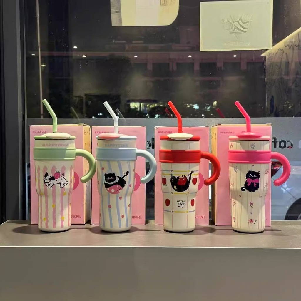 🔥พร้อมส่งในไทย🔥แก้วเก็บอุณหภูมิ ขนาด700ml,1200ml