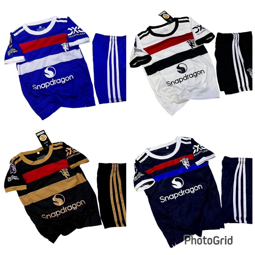 ชุดบอลเด็ก แมน-ยู ชุดกีฬา อายุ 2-12 ปี เสื้อพร้อมกางเกง