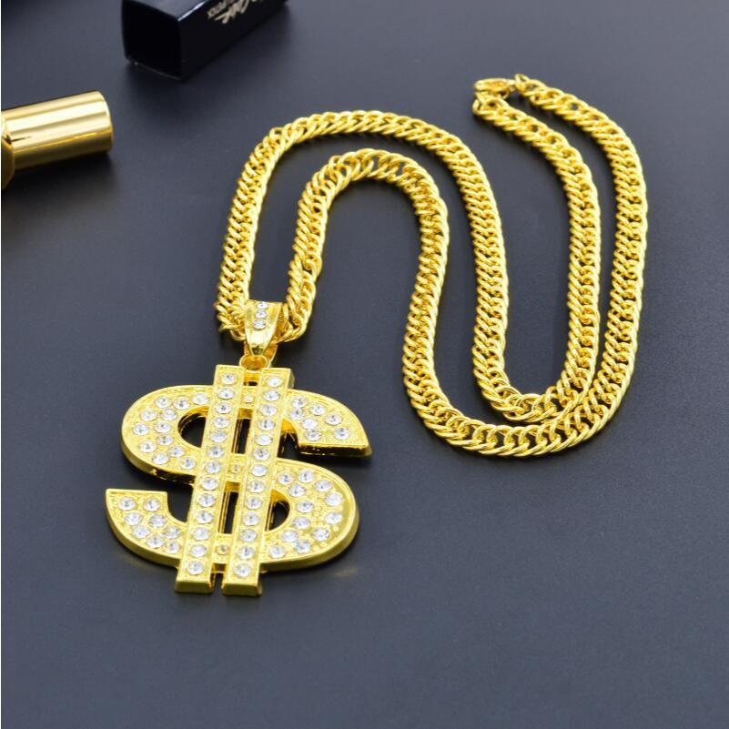 สร้อยคอทองคนรวย Dollar $ ทองฮิปฮอป Hip-hop แฟชั่น props เครื่องประดับ พร้อมส่ง fake necklace พร็อพ thug life ราคา ถูกที่สุด ดีลบีเคเค แกลเลอรีภาพที่ 5