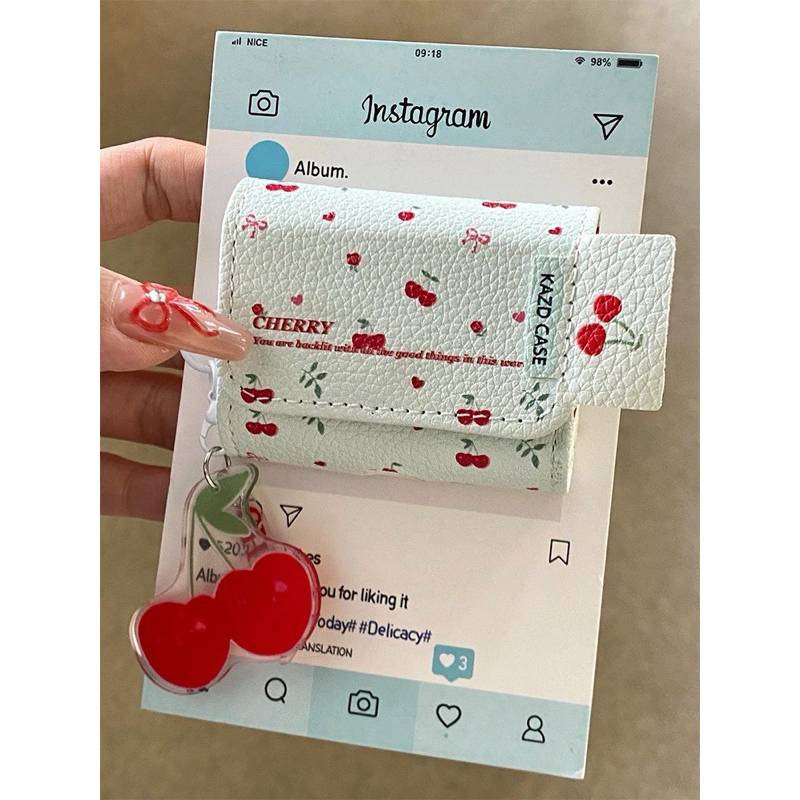 เคสแอร์พอด  หูฟัง Apple AirPods PRO ลายกระเป๋าหนังเชอร์รี่ POD-1318