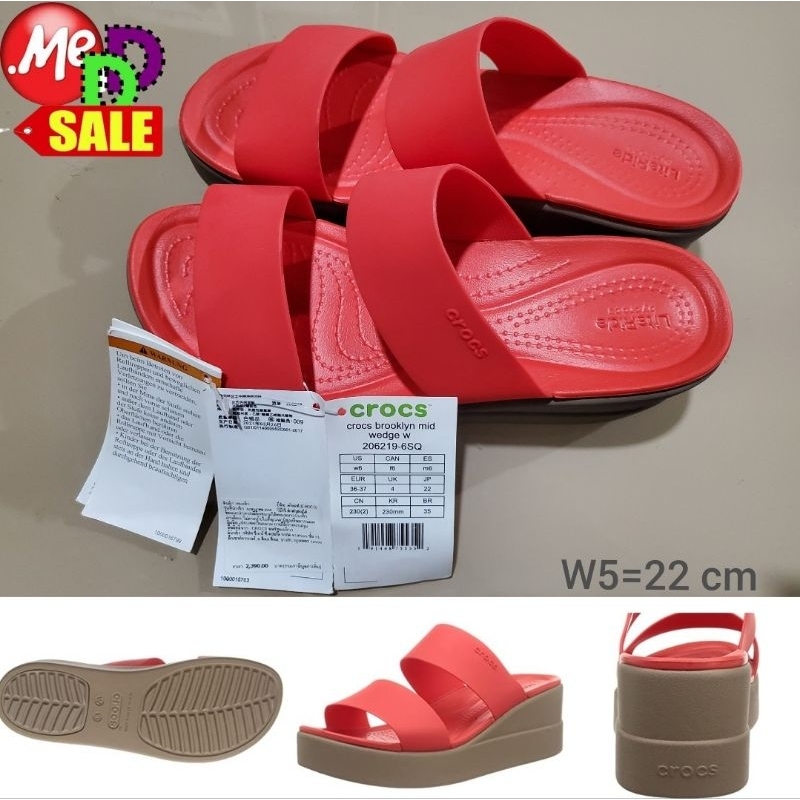 CROCS - ใหม่ คร็อคส์ รองเท้าลำลอง รุ่น Crocs Isabella Clog / Carlie Cut Out / Brooklyn Low / Mid Wed