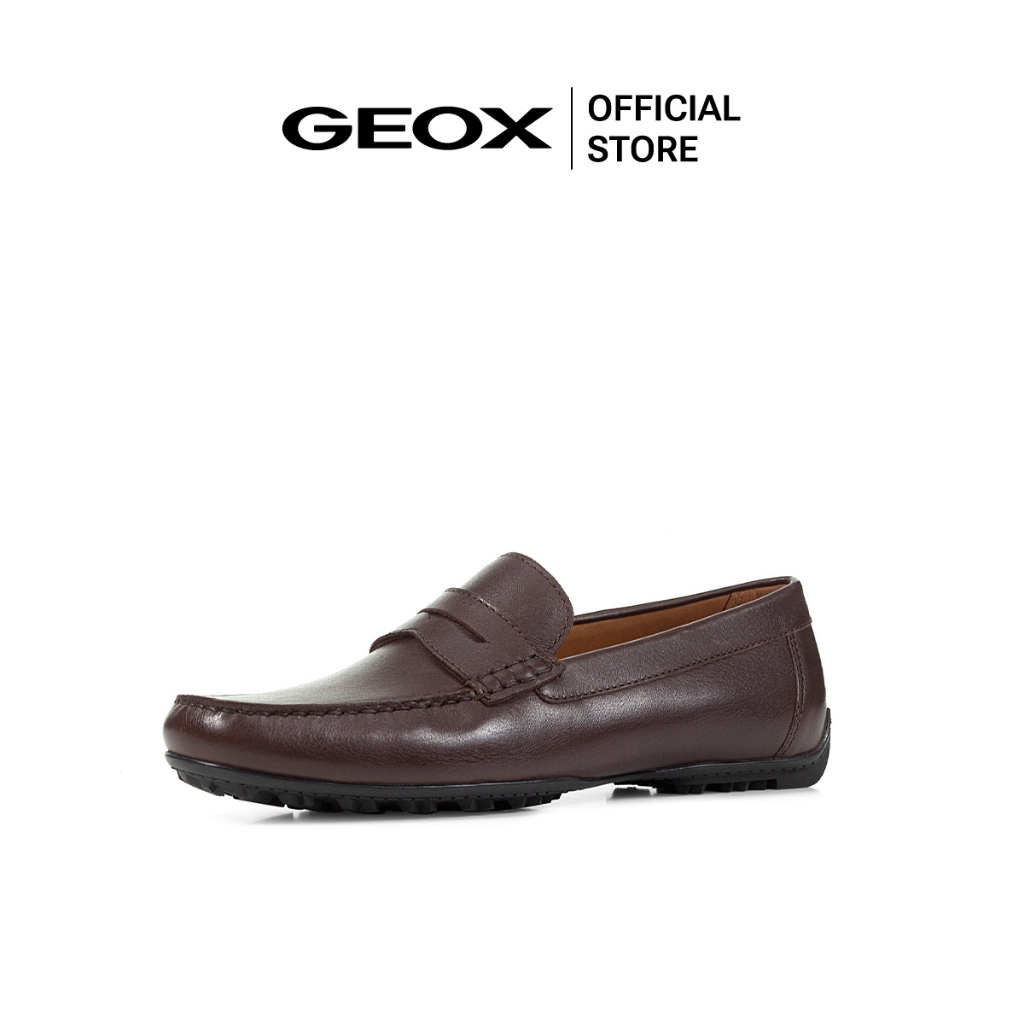 GEOX รองเท้าหนังผู้ชาย รุ่น U KOSMOPOLIS +GRIP W A - DARK BROWN SS24 (U35E5AC6006M_S4BRXX)