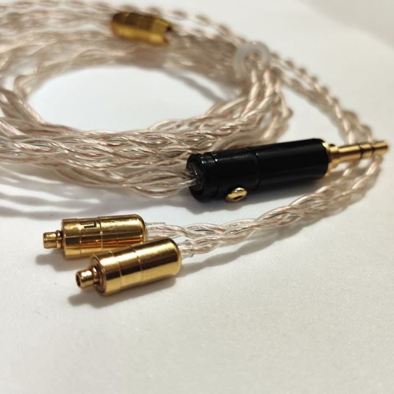 สายอัพเกรด Hakugei Multi-elements hybrid (เงิน/ทองแดง) ถัก 4 แจ๊ค 3.5mm-mmcx (black&gold edition)
