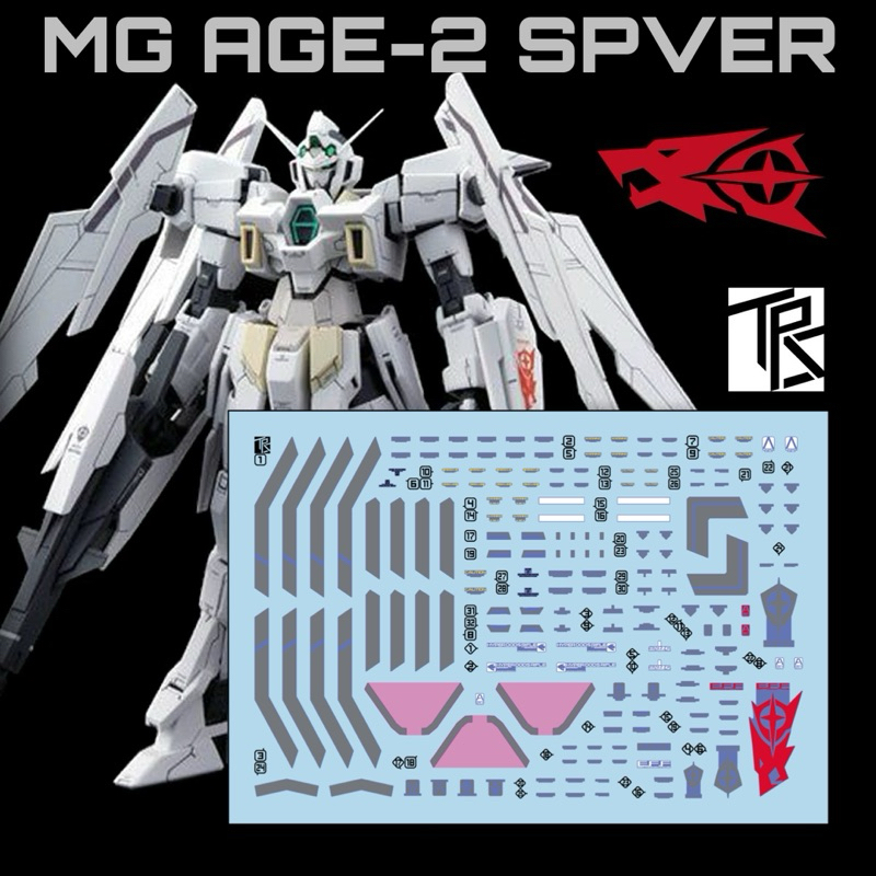 ⬜️ดีคอลน้ำ TRS MG DECAL MG 1/100 GUNDAM AGE-2 SPVER