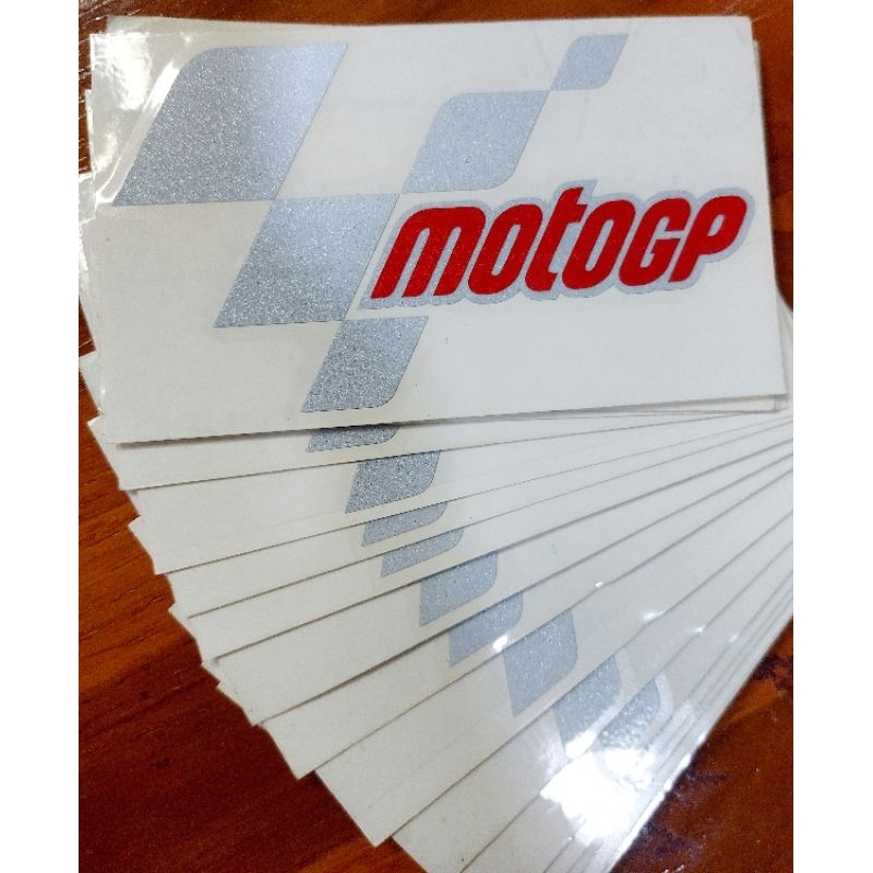สติกเกอร์motoGpงานตัดสะท้อนแสง3mสีขาว+แดง