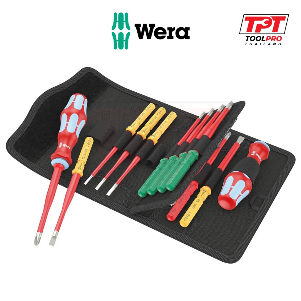 Wera ชุดไขควงกันไฟฟ้า สแตนเลส, KK VDE Stainless 17 Extra Slim 1 Tool Finder (05006631001)