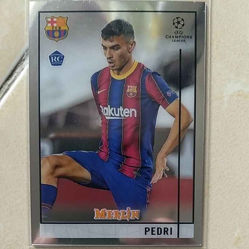 การ์ดฟุตบอล topps merlin pedri rc ใบละ100-