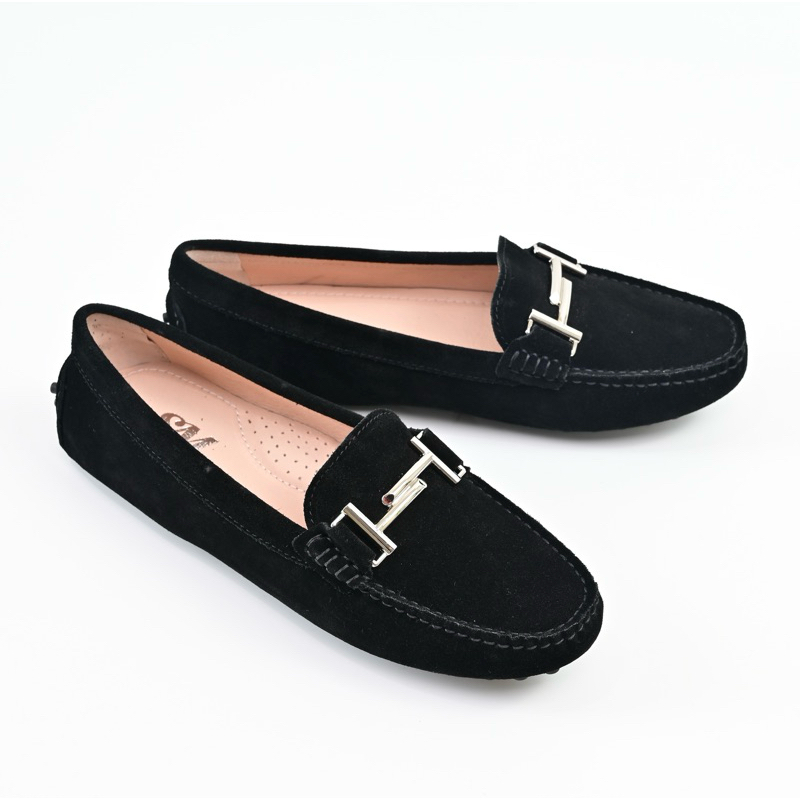 Soulmate Shoes รองเท้าหนังแท้ Angelic Mate in Black (Suede skin)
