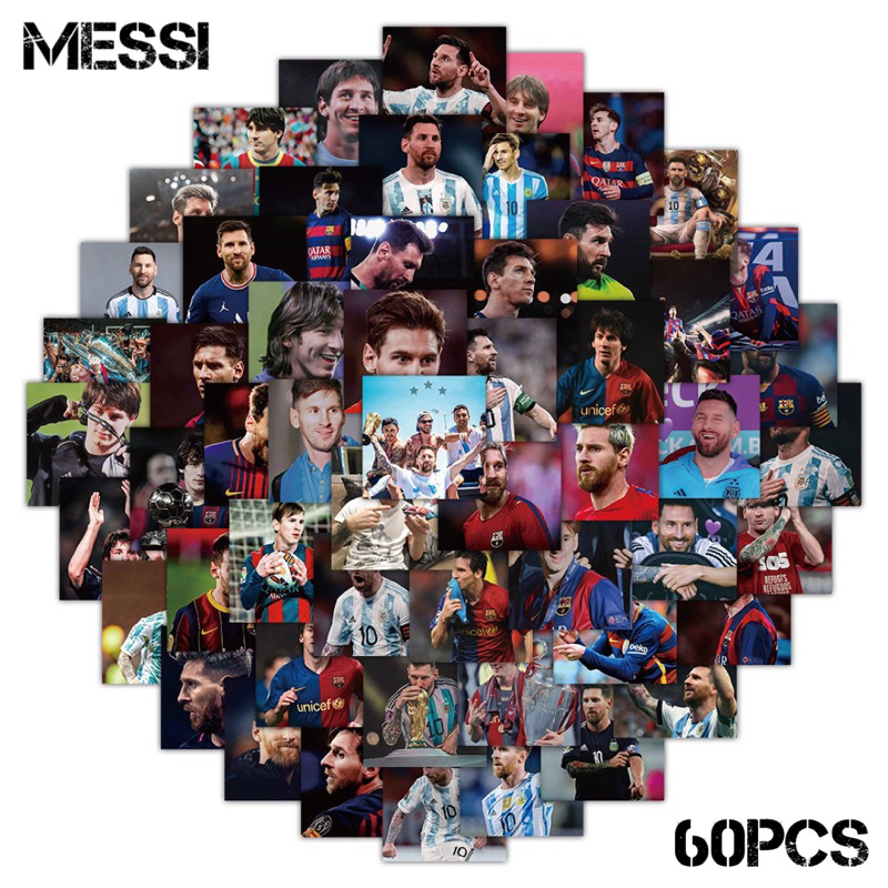 สติ๊กเกอร์ Messi 862 เมสซี่ 50ชิ้น ฟุตบอล บาร์ซ่า psg บาซ่า แมนยู แมนซิตี้ อาเซนอล เชลซี  liverpool เสื้อ บอล ronaldo