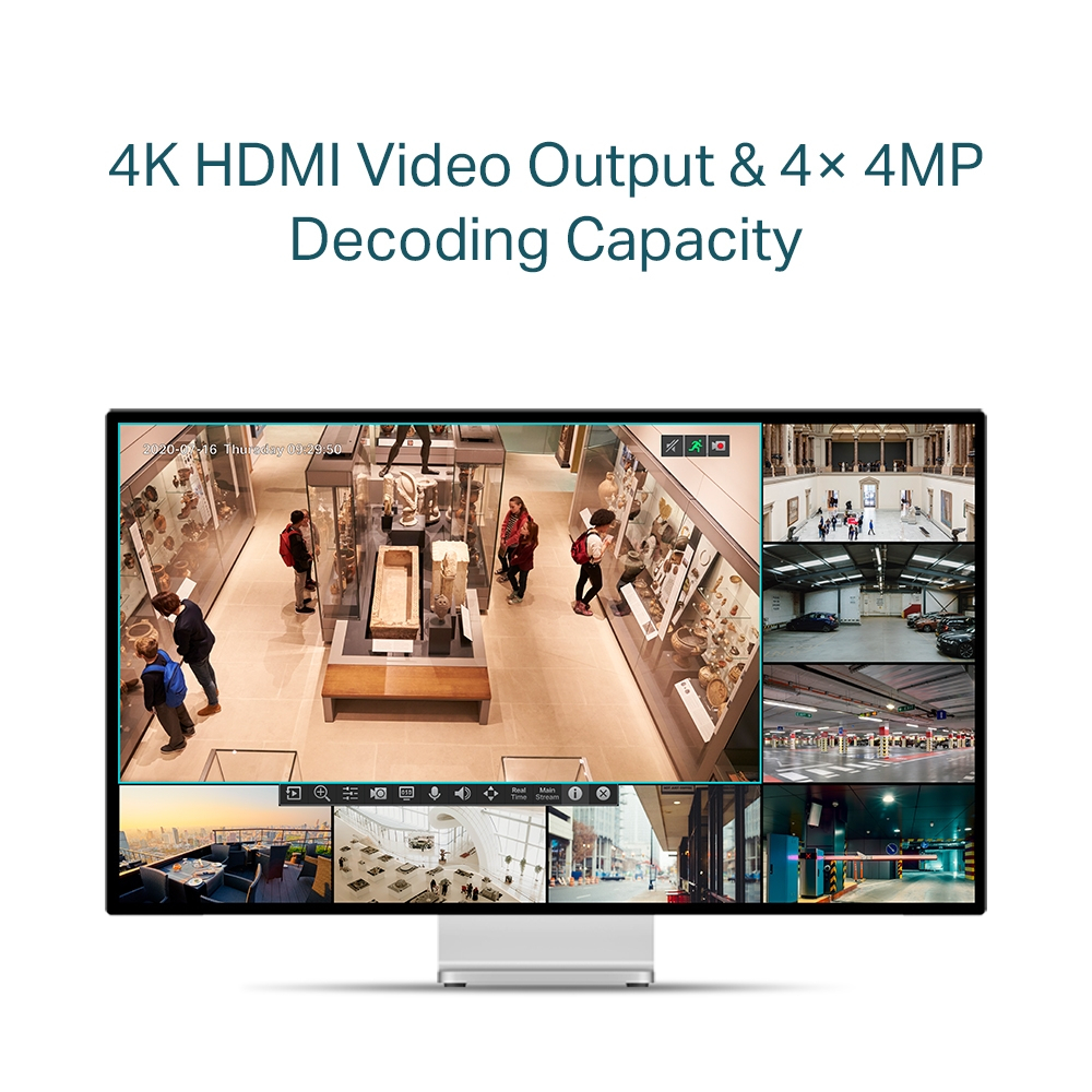 TP-Link VIGI 8 Channel PoE+ Network Video Recorder รุ่น VIGI NVR1008H-8MP