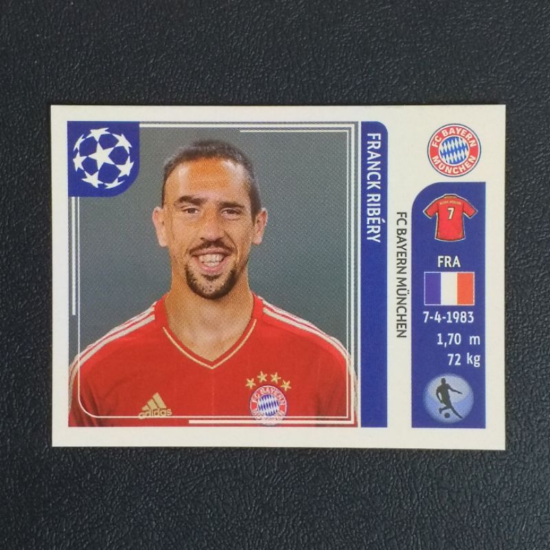 สติ๊กเกอร์นักฟุตบอล ฟร็องก์ รีเบรี FRANK RIBERY PANINI 2011-2012 UEFA CHAMPIONS LEAGUE STICKERS COLL