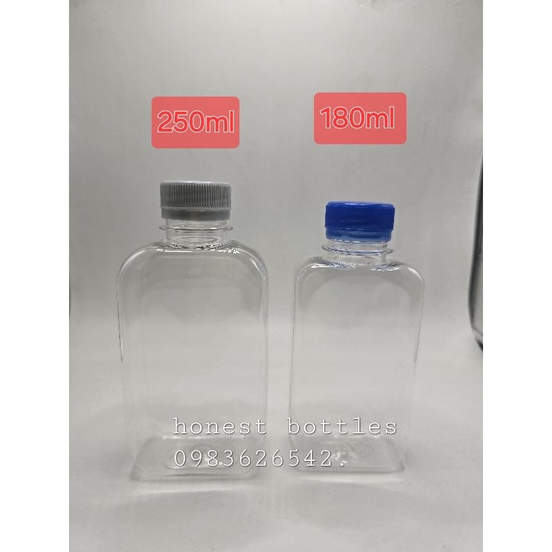 ขวดเปล่า 180ml ทรงแบนมน (150 ขวด) ขวดพลาสติก (ถูกที่สุด) - รูปที่ 3
