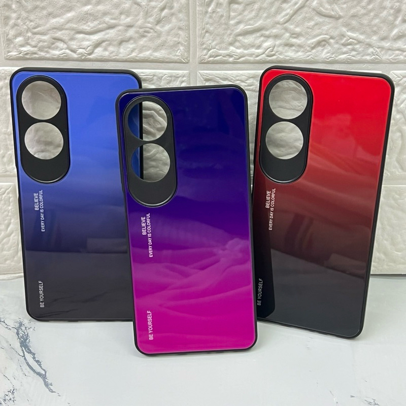 [ส่งจากไทย] เคสโทรศัพท์ ออฟโป้ Case Oppo A60 เคสกระจกสองสี เคสเงาไล่สี ขอบนิ่มเคส OPPO