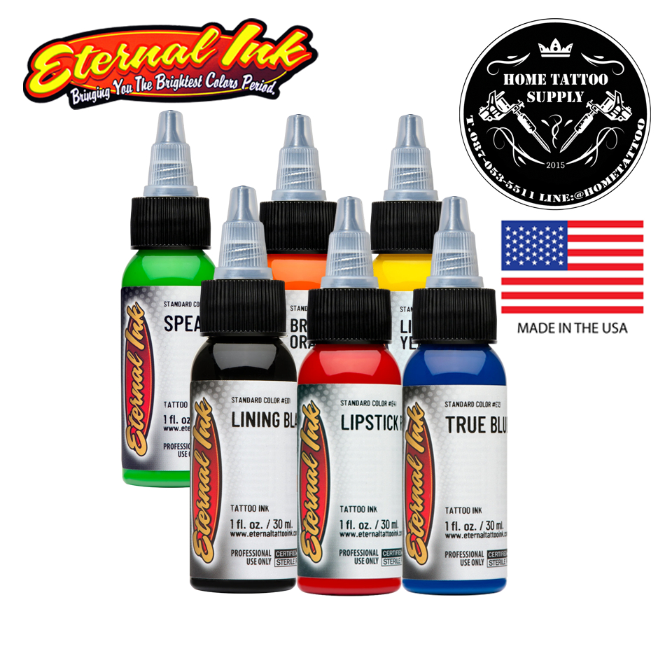 สีสักอีเทนอลแท้ หมึกสักแท้ขนาด 1 ออนซ์ ETERNAL INK 1 OZ สินค้านำเข้าจาก USA. TATTOO INK