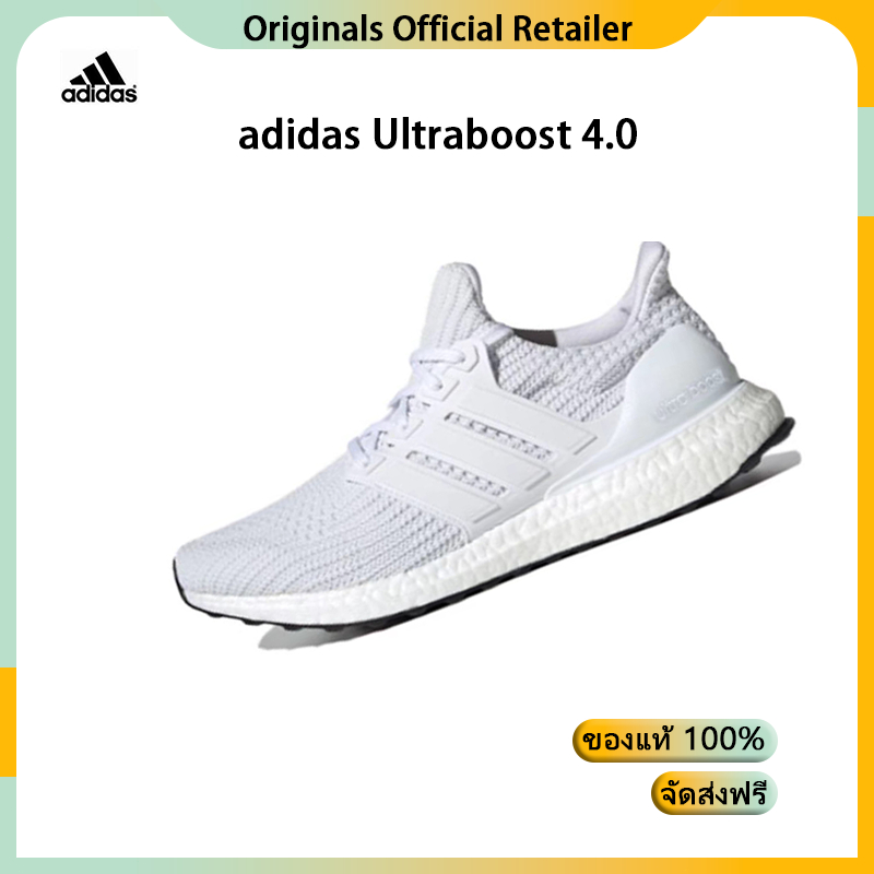 adidas รองเท้ากีฬา รองเท้าวิ่ง Ultraboost 4.0 DNA แท้100%【สีขาว ทั้งสองเพศ】