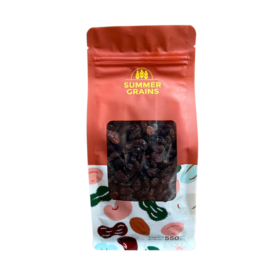 ลูกเกดดำพรีเมี่ยมนำเข้า USA  Premium Black Raisins 200-1000G จาก SummerGrains