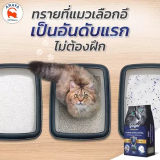 ทรายแมว Gager 10kg ทรายแมวเบนโทไนท์ ภูเขาไฟ จับตัวเป็นก้อน กลิ่นหอม (Cat Litter Bentonite)