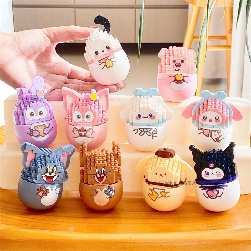 ตัวต่อนาโนตุ๊กตาล้มลุก Size M Gejia 6091-6092 : Swingball Sanrio , Tom & Jerry