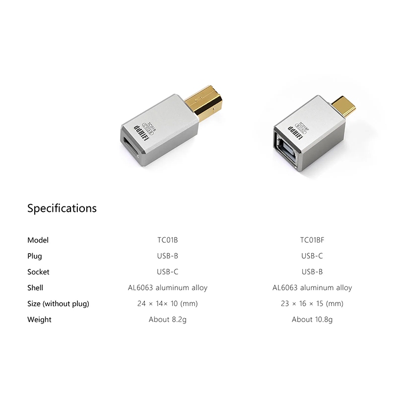 [-ประกันศูนย์ไทย-] DD TC01B อะแดปเตอร์แปลง USB TypeC เป็น USB TypeB สำหรับเครื่องเสียง